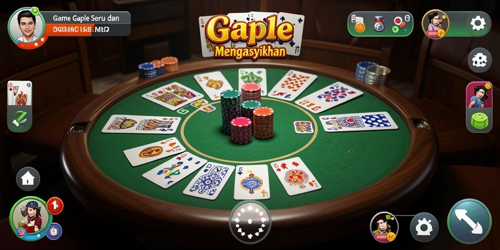 Tampilan gameplay Gaple yang menarik dan interaktif.