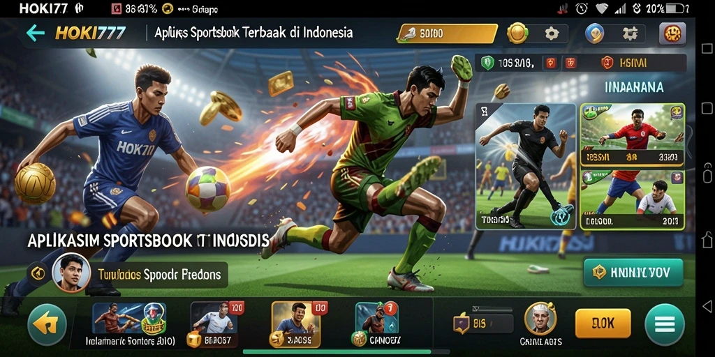 Tampilan screenshot HOKI777 menampilkan antarmuka pengguna dalam permainan sportsbook.