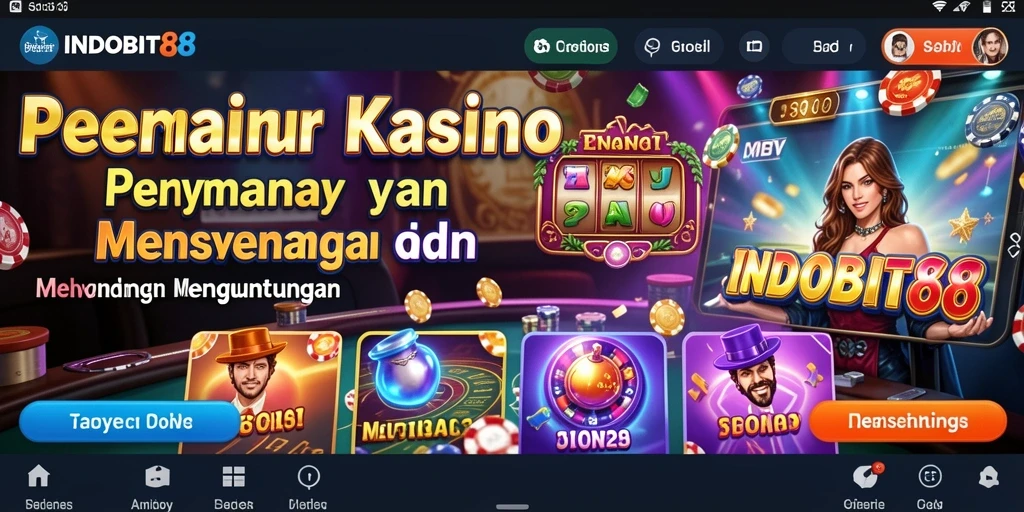 Tampilan gameplay menarik di INDOBIT88 dengan berbagai pilihan permainan kasino.