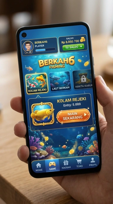 Tampilan antarmuka berkah6 yang intuitif dan user-friendly.